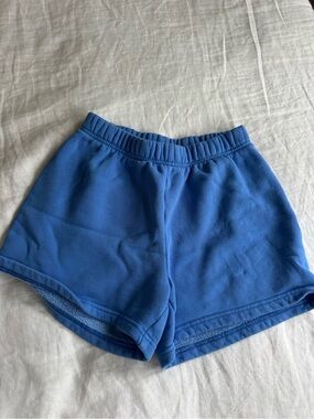 TNA Cozy Fleece Shorts in Periwinkle Blue